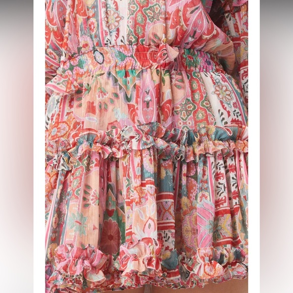 NWT  MISA Los Angeles Elena Dress In Palazzo Tile - Picture 6 of 7